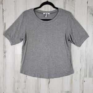 NWOT 3 Dot Heathered Grey Short Sleeve T-Shirt Women's Size Small